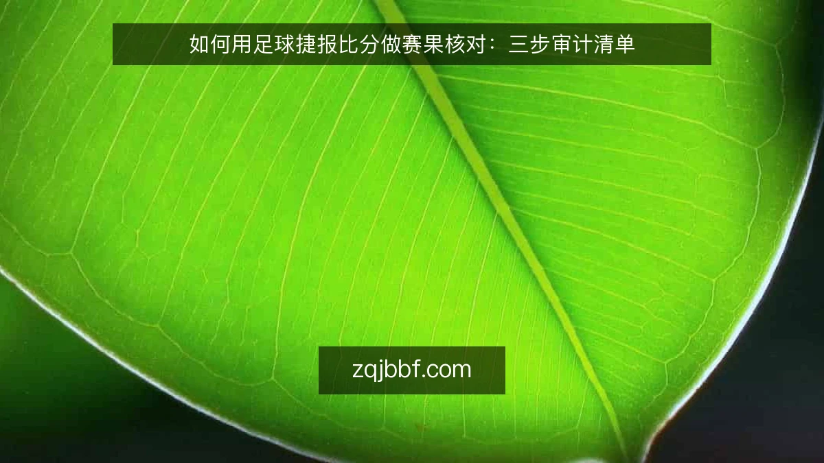 如何用足球捷报比分做赛果核对:三步审计清单